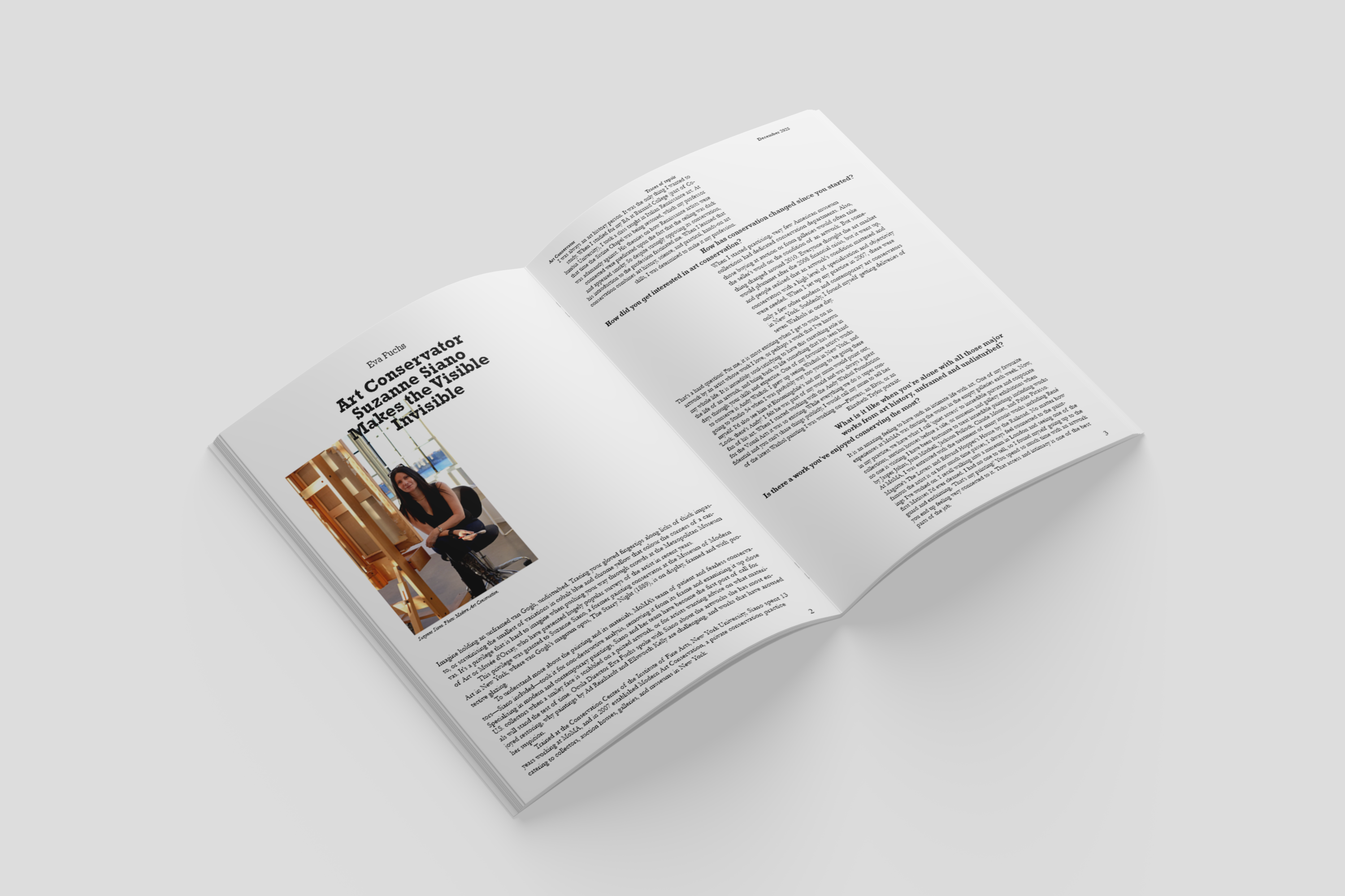 Traces of Repair magazine spread six